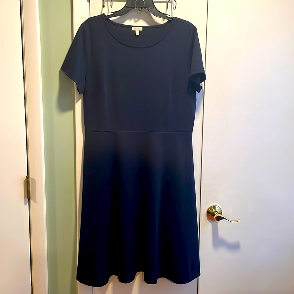 Talbots Navy Asymmetrical Dress